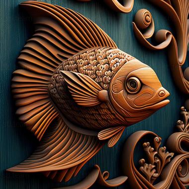 3D model Calico fish (STL)